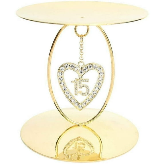 Hosley 5 inch High Gold Metal Pillar Candle Holder