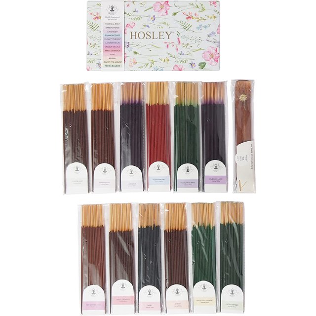 Hosley Aromatherapy 480 Pack Incense Sticks Tropical Mist, Sandalwood