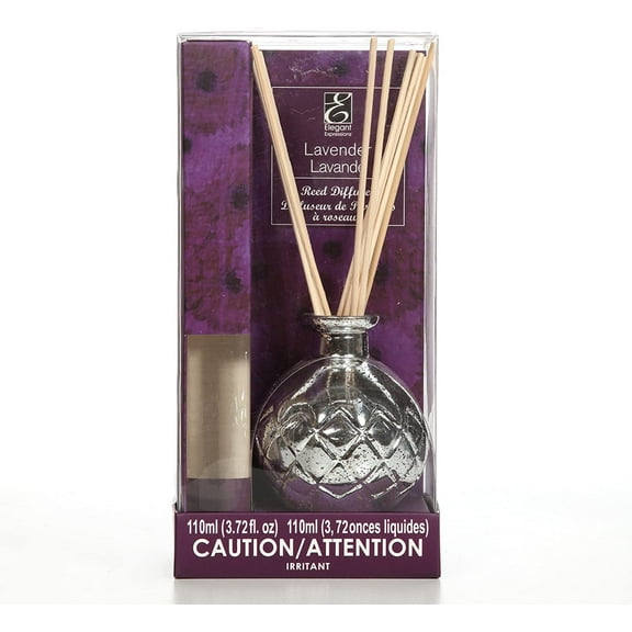 Hosley Aromatherapy Lavender Diffuser Oil with Glass Bottle and Reed Sticks