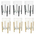 thumbnail image 1 of Hosley Bulk Buy Set of 6 Metal & Glass Tealight/Votive Candle Holders Black and Gold 2 Colors Assorted for Home Decor, Lighting, Wedding, Parties, Gifting, LED Tea Light Gardens, 1 of 4