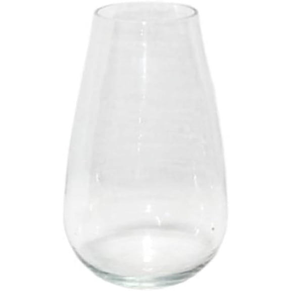 Hosley Clear Glass Vase 8 Inch High Perfect for Kitchen, Bedroom, Living Room, Centerpieces, Office Desk