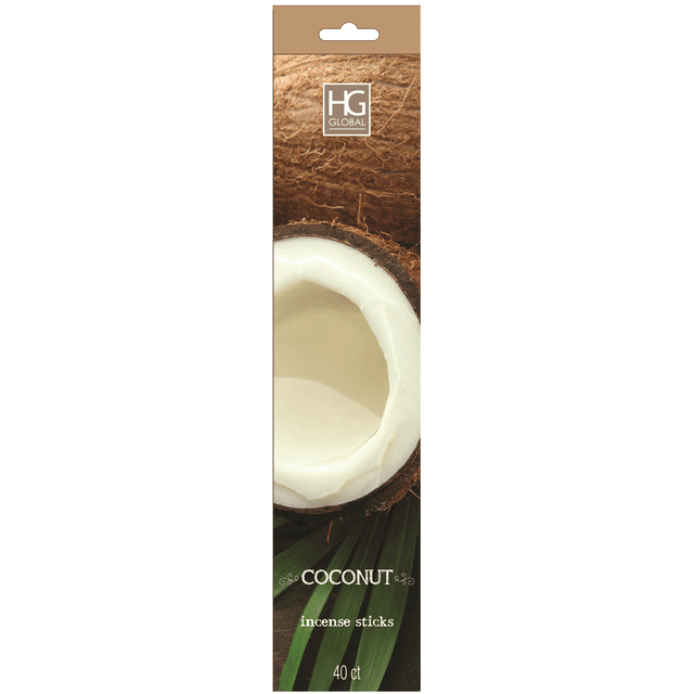Hosley Coconut Incense Sticks, 240 Count, 6 Boxes of 40, Long Lasting ...