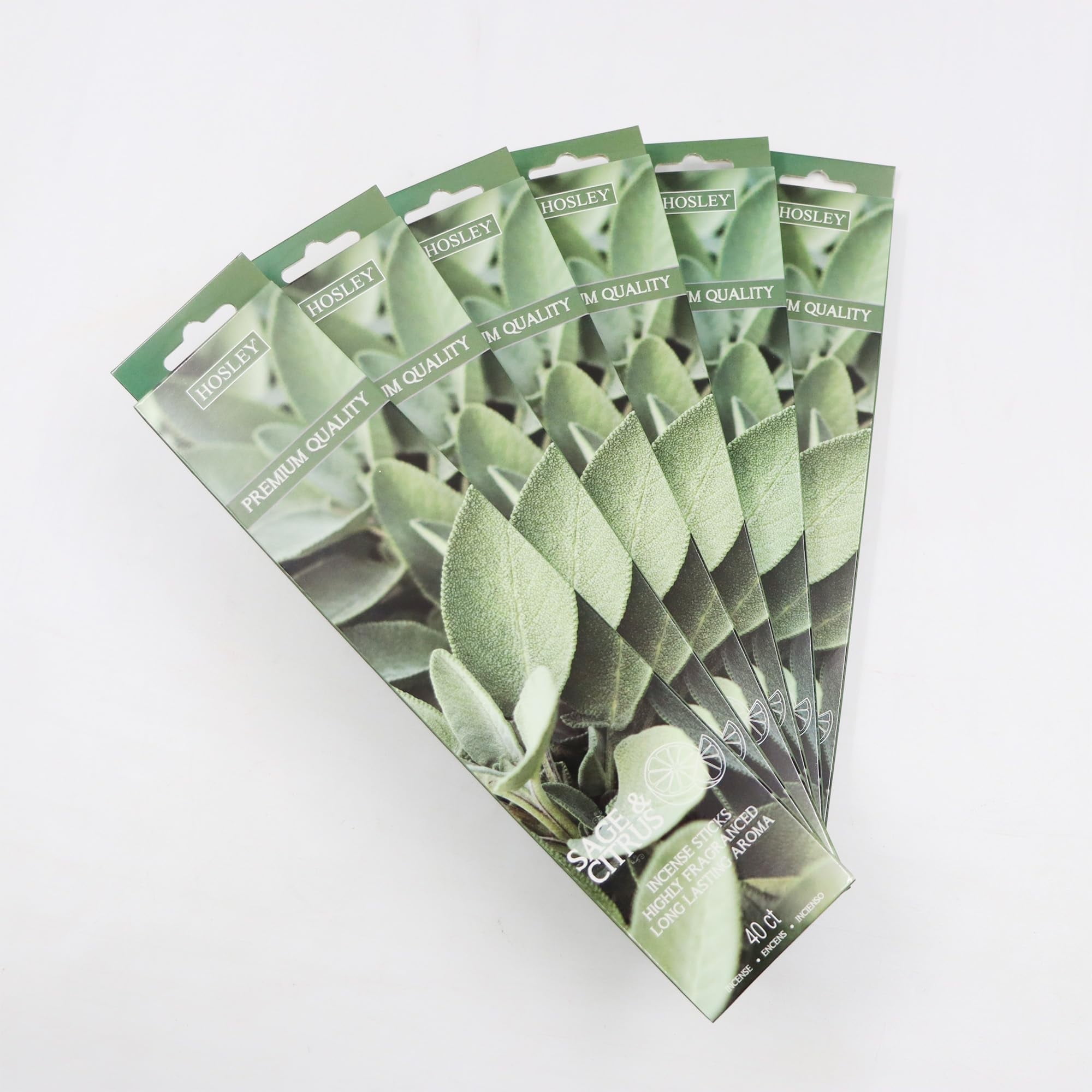 Hosley 120 Pack Incense Sticks + Bonus 120 Pack (Total 240) Sage & Citrus Perfect for Home, Meditation & Aromatherapy