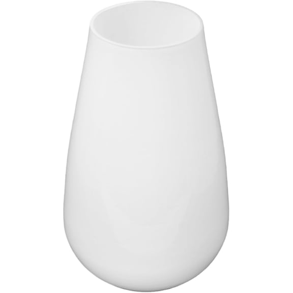 Hosley 8-Inch Frosted White Glass Vase, Modern Decorative Flower Vase for Table Centerpiece, Home Decor for Living Room, Wedding, and Kitchen