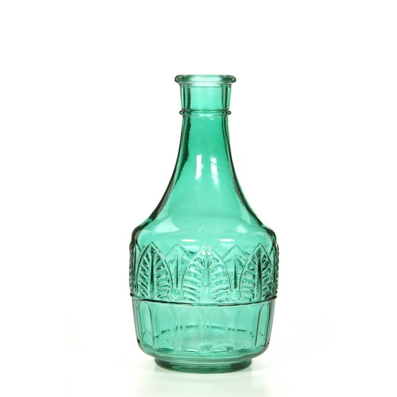 Hosley Green Glass Vase 8.6 Inch High