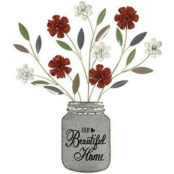Hosley Metal Dimensional Wall Art Vase- 24" High