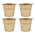 thumbnail image 1 of Hosley Set of 4 Gold Metal Bucket With Liner 3.66 Inch High. Ideal Gift for Wedding House Warming Floral Planter DIY Craft Home Office Party Garden Patio, 1 of 12