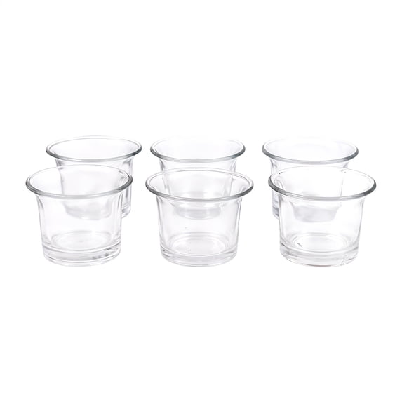 HOSLEY Hosley Classic Tealight Candles Glass Candle Holder Set, Set of 12