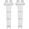 thumbnail image 1 of Hosley Hosley Home Décor Collection 16 in x 48 in Black Iron Wave Shape Trellises 2 Count, 1 of 7