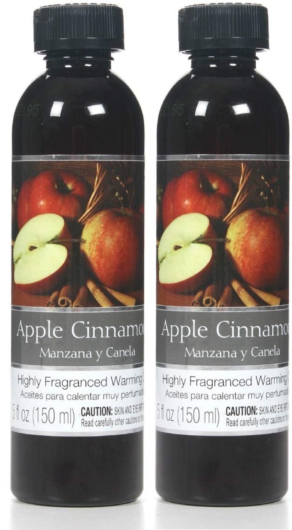 ELEGANT EXPRESSIONS BY HOSLEY Hosley Set of 2, 5 oz Apple Cinnamon Warming Oils Rich, Cozy, Long-Lasting Fragrance for Spa, Reiki, Meditation, Wedding, Gifting and Bathroom Settings. Perfect for Relaxation and Events