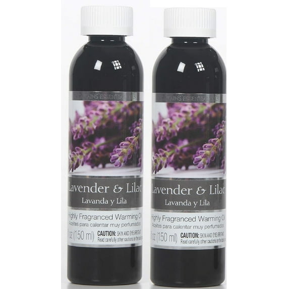 Hosley Set of 2, 5 oz Each Lavender & Lilac Fragrance Warming Oils 5 oz