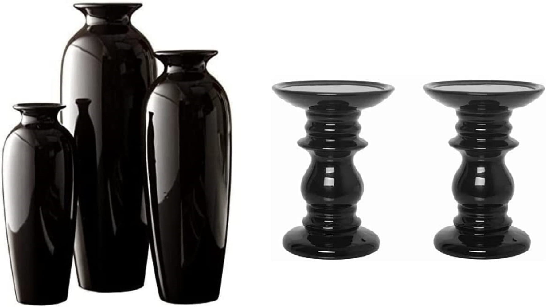 Hosley Ceramic Vases & Ceramic Pillar Candle Holders
