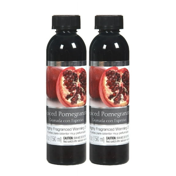 Hosley Set of 4, 5 oz. Spiced Pomegranate Scented Warming Oils