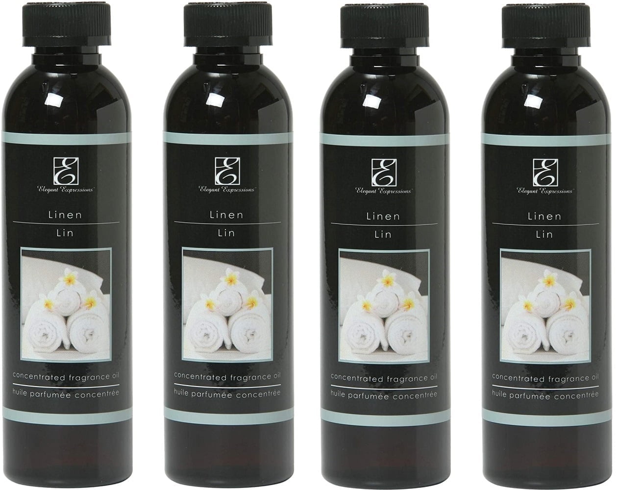 Hosley Set of 4 Linen Fragrance Warming Oils 5 Ounce Ideal Gift for Weddings Spa Reiki Meditation Bathroom Settings P1