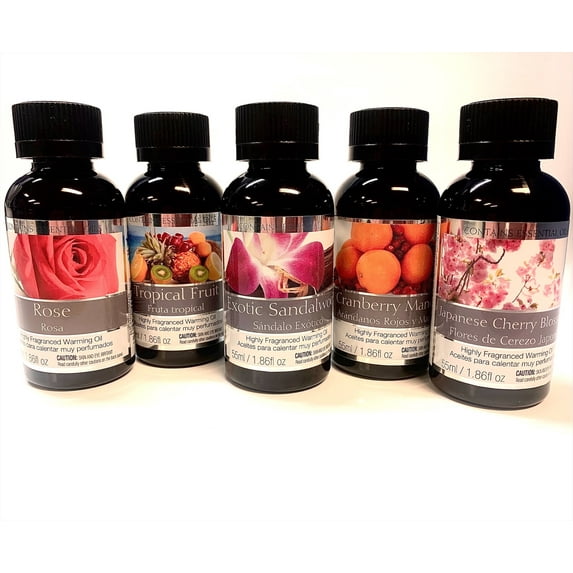 Hosley Set of 5, 55 ml Assorted Fragrance Warming Oils -