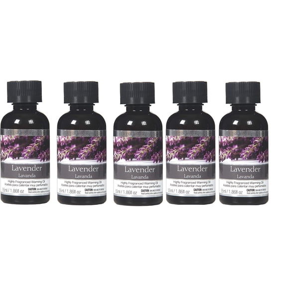 HOSLEY Fragrance Oil Set with 55 ml Lavender Fragrance Warming Oils, Lavender, One Size, 5 Count, 5 Pack