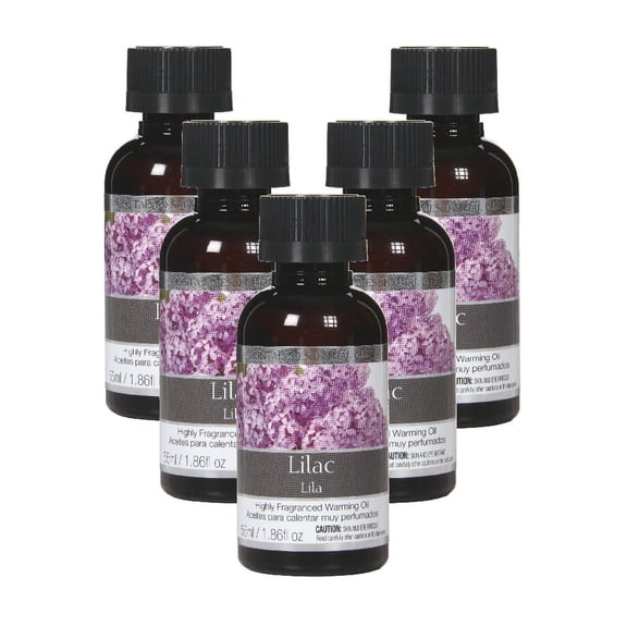 Hosley Set of 5, 55 ml Lilac Highly Scented Warming Oils
