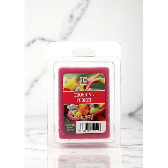 Hosley Tropical Fusion Wax Melts Set with 6 Wax Cubes, Tropical Fusion, 6 Count