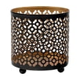 thumbnail image 1 of Hosley Set of 8, Metal Jar Candle Sleeves/Holders - Your Choice of Colors and Designs (Black - Geometric), 1 of 15