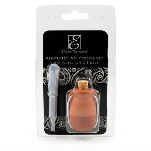 Hosley Terracotta Diffuser Bottles, 2.17 Inch High, Brown, Ideal for Essential Oils, Aromatherapy, Spa, Meditation