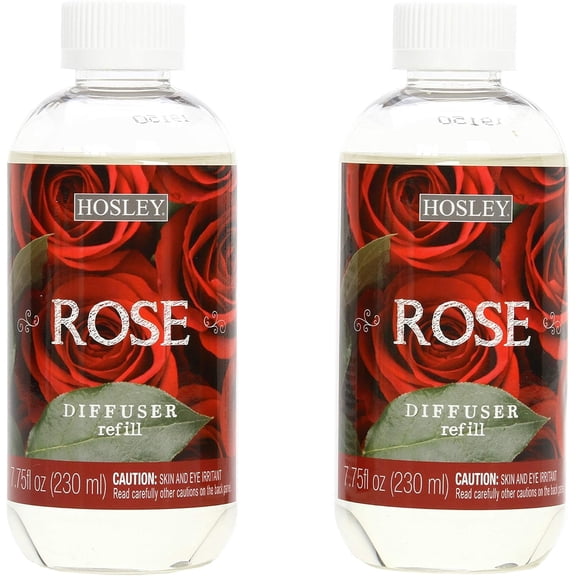 Hosley's Set of 2, 230 Milliliters Premium Rose Diffuser Refills Oils