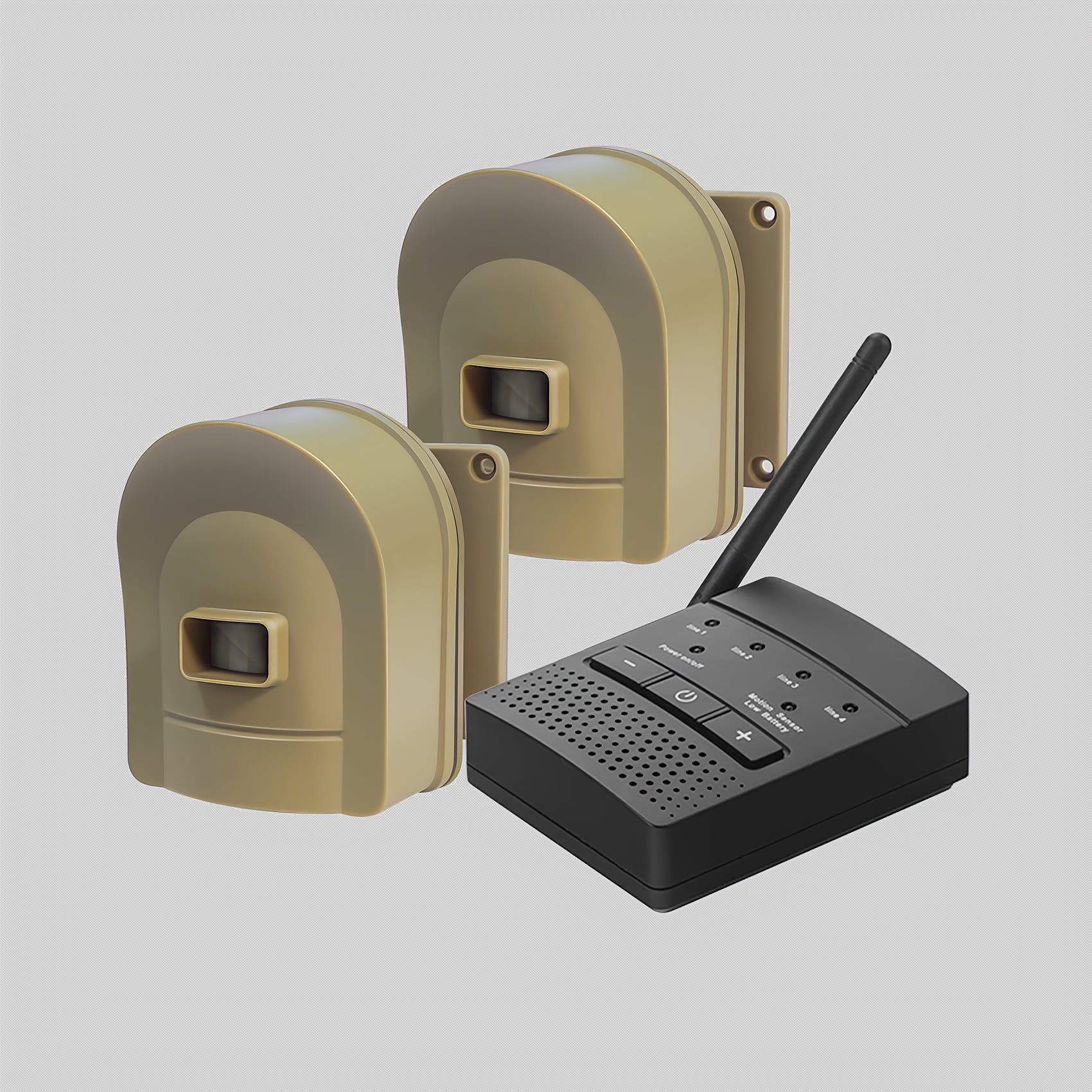 Microshell Detect Reciver Hosmart 1/2 Mile Driveway Alarm - 1 Receiver+4 Sensors, Motion Detect ...