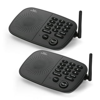 Tebru Interphone, 2.4GHz Mini Portable Dual Way Voice Intercom Wireless  Doorbell Interphone System, Mini Intercom Doorbell