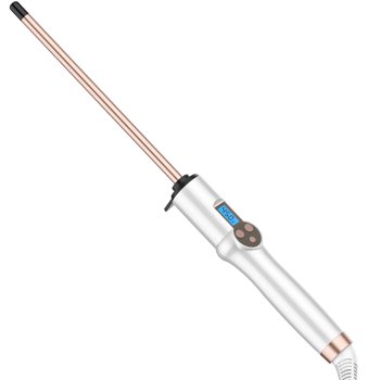 Hoson Small Curling Wand 3/8 Inch, Thin Curling Wand for Short Hair, 9mm Ceramic Long Barrel with Adjustable Temperature