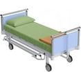 thumbnail image 1 of Hospital Bed Sheets Set of 3 Piece, 100% Egyptian Cotton Sheet with 400 Thread Count, Soft & Standard Sheets for Hospital Bed 12" Deep Pocket - Sage Solid, Twin-XL Size (39" x 80") - 3 Qty, 1 of 8