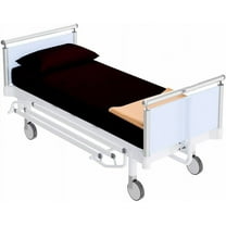 Hospital Fitted Sheet- 6" Deep Pocket with All Around Elastic, 400 TC, 100% Egyptian Cotton Sheets & Pillow Cover-Breathable-Black Solid, Twin Size (39"x 75")