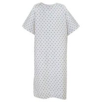 Disposable Patient Gowns, Blue, 3-Ply T/P/T, 30" X 42" - Pack Of 50