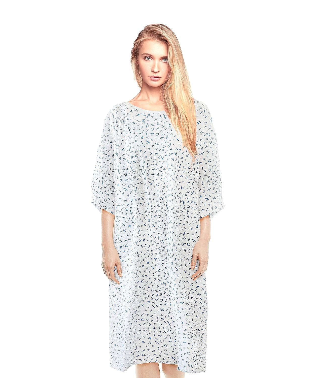 Hospital Gowns Women Open Back Large Pack 3 White Patient Tie Half Sleeves Reusable Cotton Gown Knee Length Unisex Medical Hospitals df82cbfa c752 4b7c aaae 64f37f9bd53c.6e65a28d156b39b1d82f25ebb8fc4105