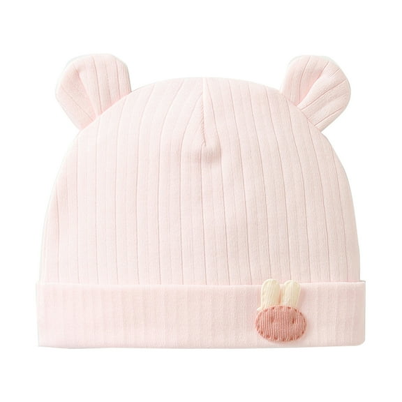 Hospital Hat with Bear Pattern Preemie Boys Girls Cotton Bear Ears Infant Baby Hats Lightweight Cotton