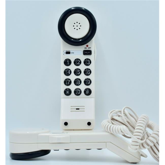Hospital Patient Telephone, White With Black Ring Earpiece