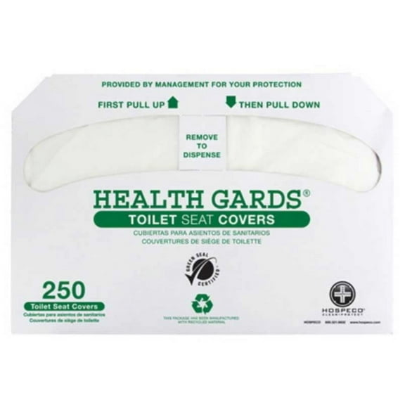 Hospital Specialty Company White Half Fold Recycled Toilet Seat Cover -- 5000 per case.