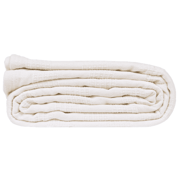 Hospital Thermal Blanket Throw Snag Free | 100% Cotton | Twin 66"x90" | White (2)