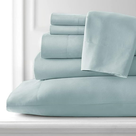 Hospital Twin Extra Long 100% Cotton Jersey Sheet Set - Soft and Comfy - by Crescent Bedding -Twin XL Mint Blue