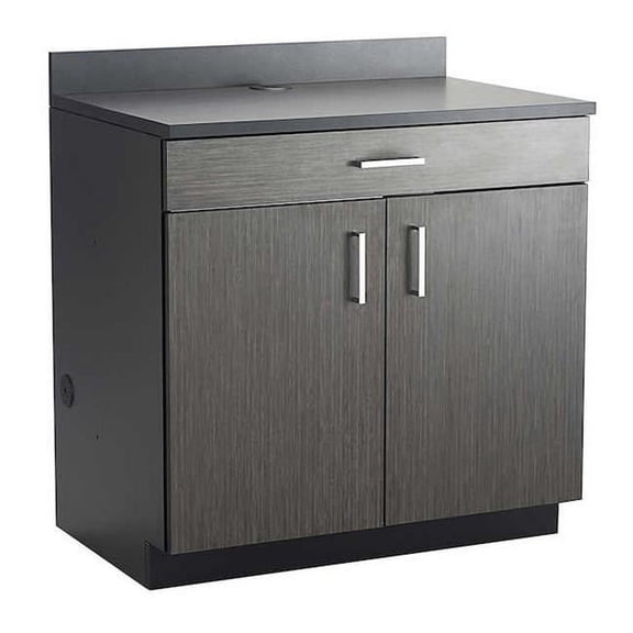Hospitality Base Cabinet with One Drawer & Two Door - Asian Night & Black