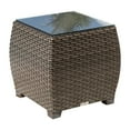thumbnail image 1 of Hospitality Rattan Patio Fiji End Table with Glass, 1 of 2