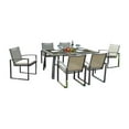 thumbnail image 1 of Hospitality Rattan Patio PRP-8501-GRY-7PC Moldova Dining Set, Gray - 7 Piece, 1 of 1