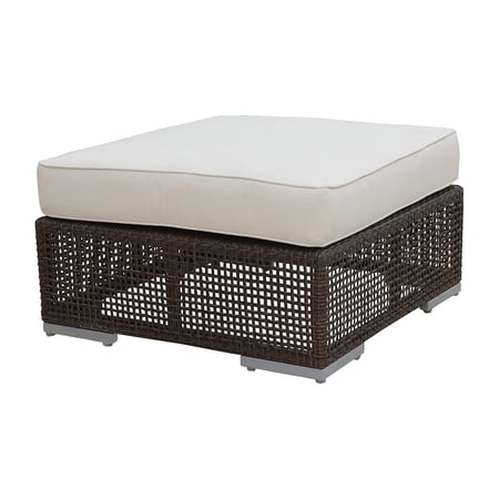 Hospitality Rattan Patio Soho Ottoman with Cushion