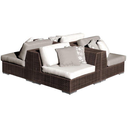 Hospitality Rattan Soho 4-Piece Modular Seating Set 903-1321-JBP-4PS