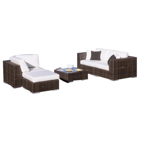 Hospitality Rattan Soho 5-Piece Modular Sectional Set 903-1321-JBP-5PS