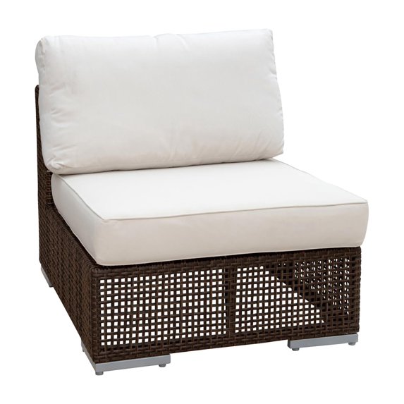 Hospitality Rattan Patio 903-1321-JBP-A-SU-706 Atlantis Modular Armless Chair, Canvas Tuscan
