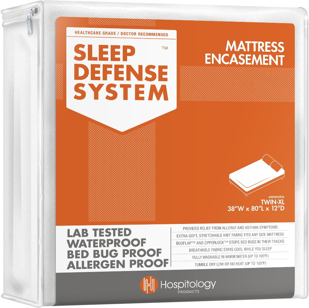 Twin XL White Waterproof Bedbug Proof Mattress Encasement