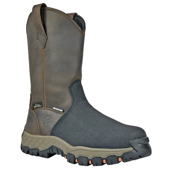 Hoss Men's 11" Recon Waterproof Metguard Wellington Work Boot Composite Toe - 94031 10.5 EE US