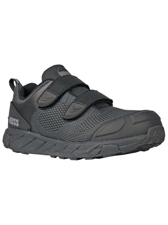 HOSS Men’s Composite Toe Extra Wide Athletic Work Shoe Slip Resistant EH Buster V Black