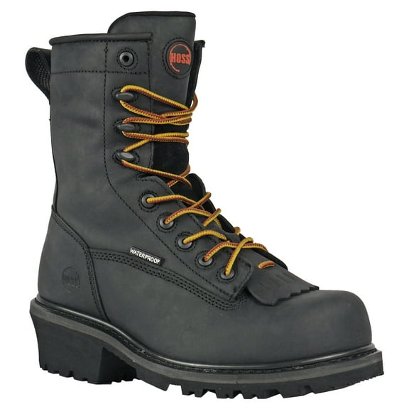Hoss Men's Cross Cut Logger Composite Toe Waterproof Non Slip Safety Boot