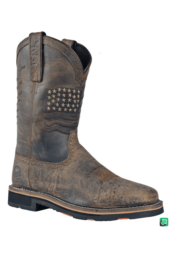 Men's Rushmore Brown Soft Toe Waterproof Pull on Wellington Boot