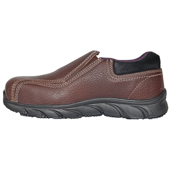 Hoss Men's Transfer Composite Toe Leather Slip Resistant Slip On